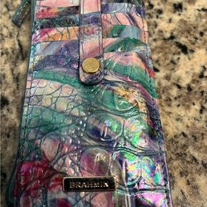 Brahmin Multicolor Croc-Embossed Wallet